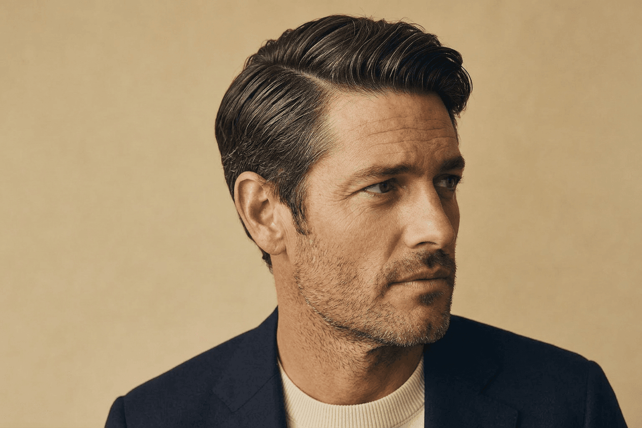 Side part with texture — side view
