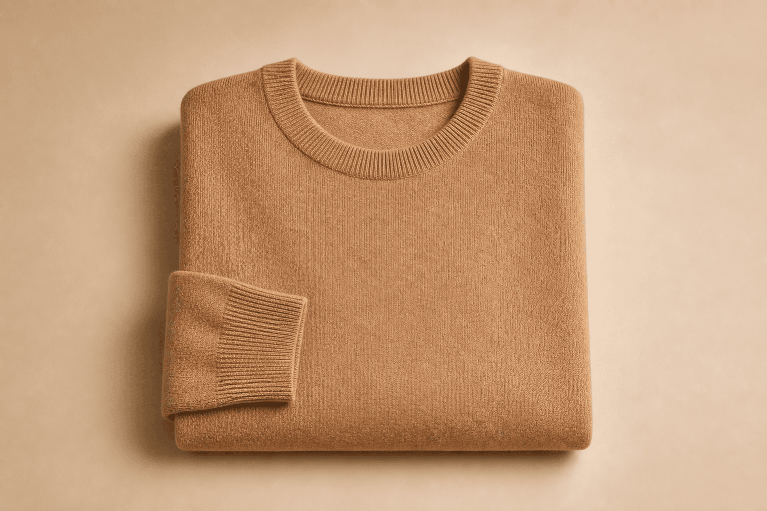 Camel merino crewneck