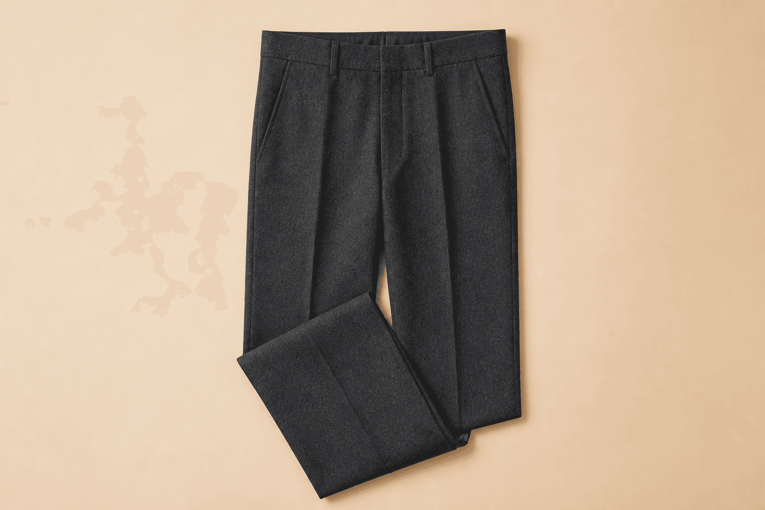 Charcoal wool-blend trousers