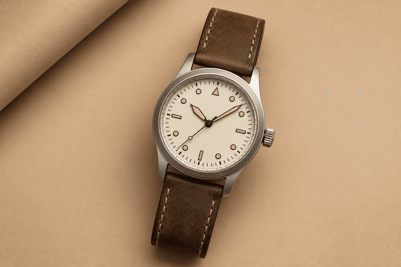 Field watch, cream dial