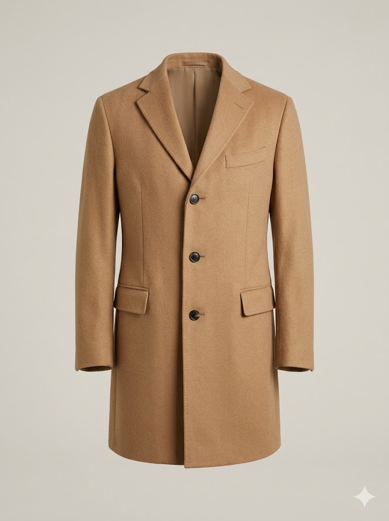 Reiss Camel wool overcoat